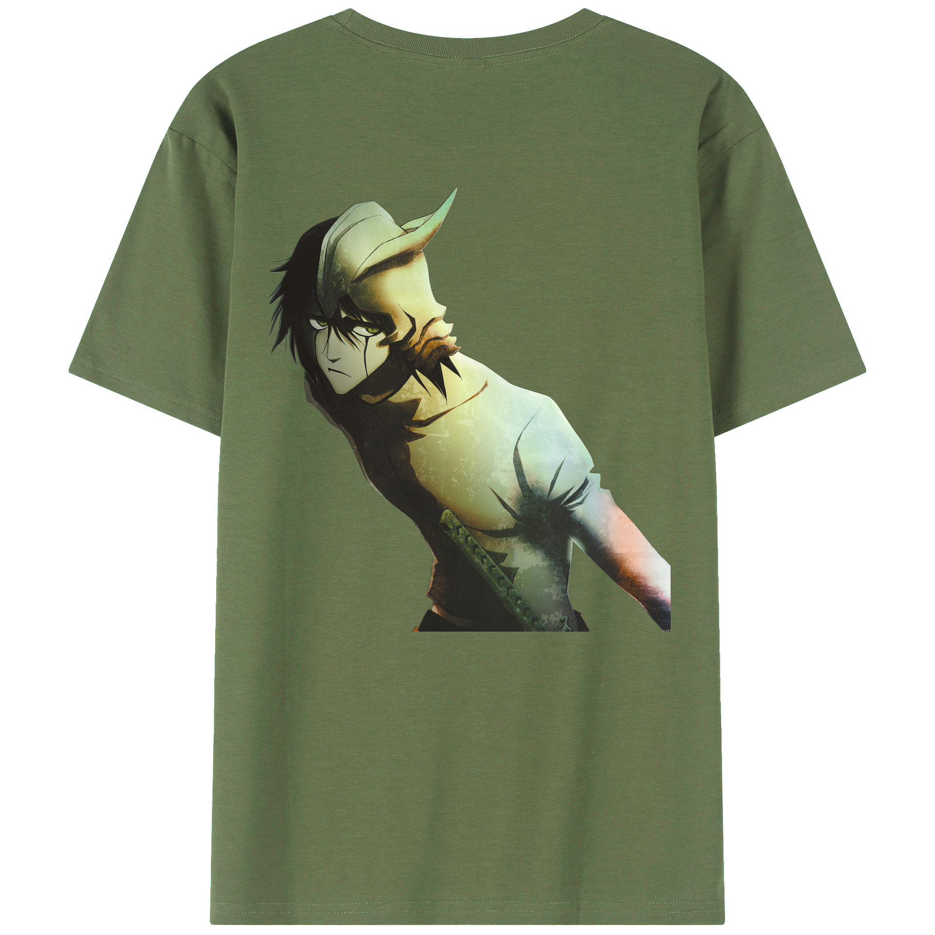 （画像用） ブリーチ ウルキオラ·シファー BLEACH Ulquiorra cifer 綿100％ メンズ半袖Tシャツ（バックプリント） 通気性
